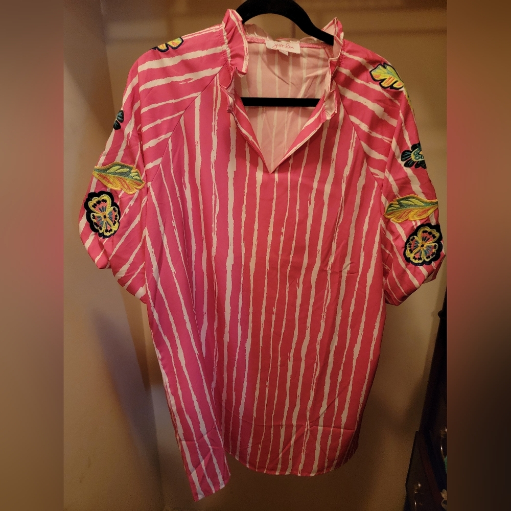 Jess Lea Donna Embroidered Dress - Size Large